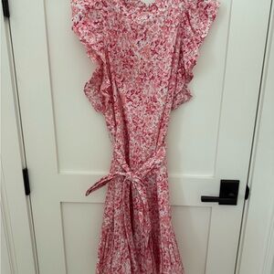 Banjanan Pink Floral Midi Dress